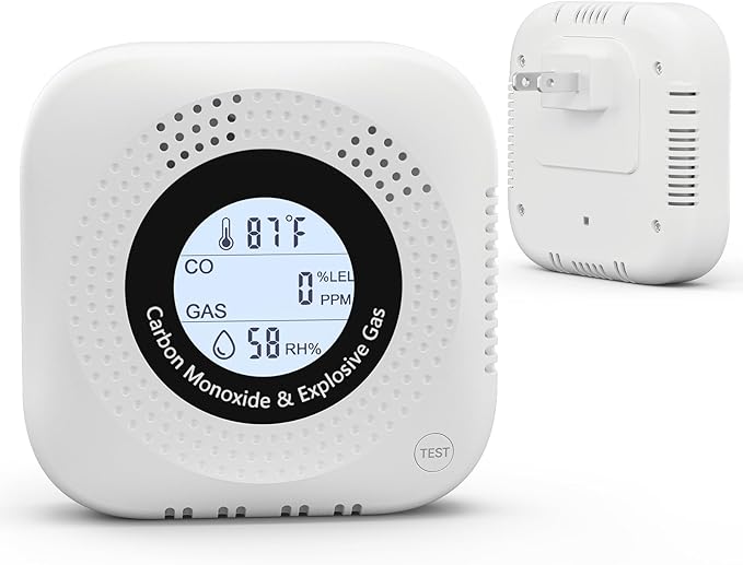 Gas Leak Detector 4-in-1 for Carbon Monoxide Detectors Methane and Propane by Wachray