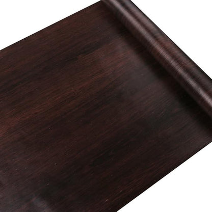 Yifely Dark Coffee Wood Grain Shelving Paper Pre-Pasted Shelf Liner by Unknown
