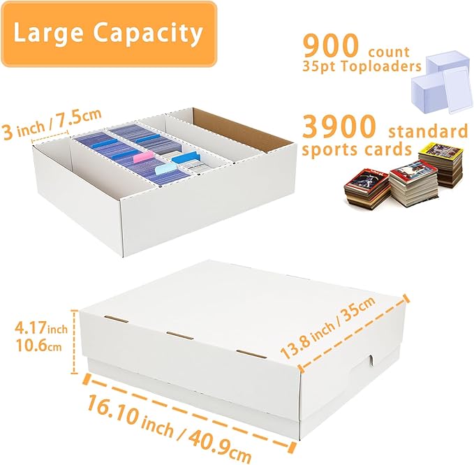 Sports Card Boxes 3900-16000 Count Cardboard Card Storage Box White Bulk Card - Image 2