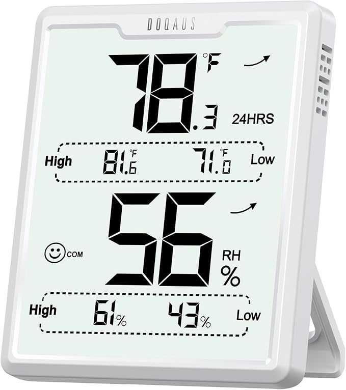 DOQAUS Digital Hygrometer Room Thermometer Indoor, Humidity Meter by DOQAUS