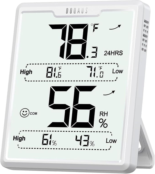 DOQAUS Digital Hygrometer Room Thermometer Indoor, Humidity Meter by DOQAUS