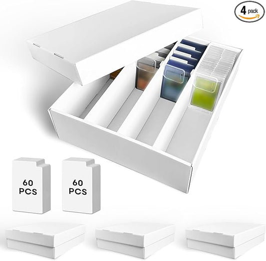4-Pack Trading Card Storage Box, Top loader Storage Boxes, includes Card by Fageverld