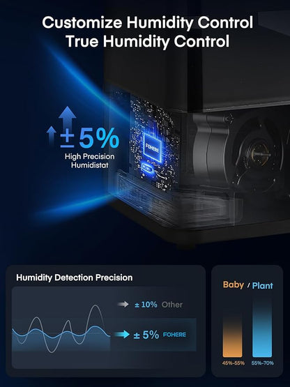 FOHERE Smart Humidifier for Bedroom, 6L Quiet Warm Cool Mist Humidifier - Image 7