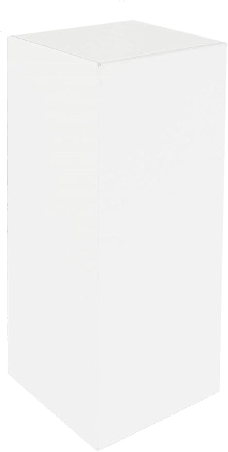 Acrylic Display Riser Box Tall Pedestal Art One Piece No Lid Glossy White 12" x by MarketingHolders