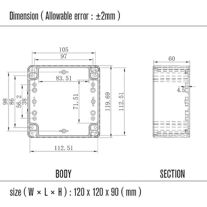 LeMotech Project Box ABS Plastic IP65 Waterproof Dustproof Electrical Junction - Image 8