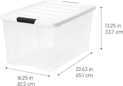 IRIS USA 72 Qt Stackable Plastic Storage Bins - Image 2