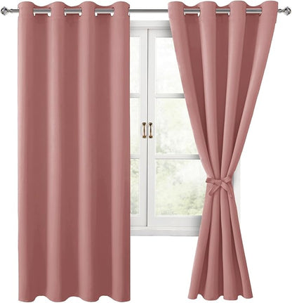 Hiasan Blackout Curtains for Bedroom, 52 x 63 Inches Length by Hiasan
