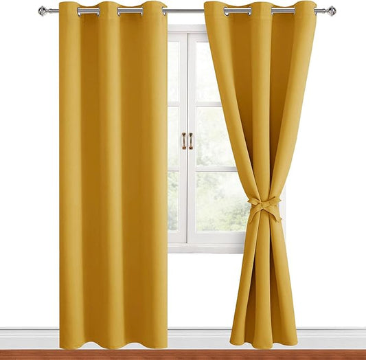 Hiasan Blackout Curtains for Bedroom, 42 x 84 Inches Long by Hiasan