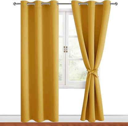 Hiasan Blackout Curtains for Bedroom, 38 x 84 Inches Long by Hiasan