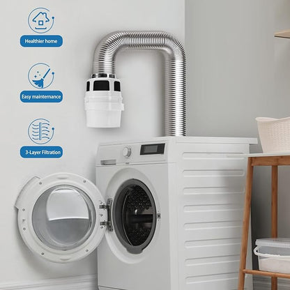 【UPGRADED】NOORNY 3 in1 Indoor Dryer Vent Kit Lint Catcher Bucket Box - Image 7