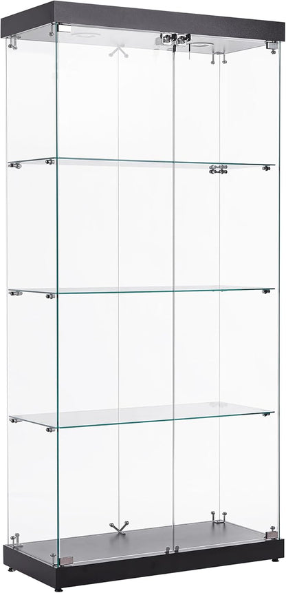 Yoluckea 4 Shelves Glass Display Cabinet - Image 9