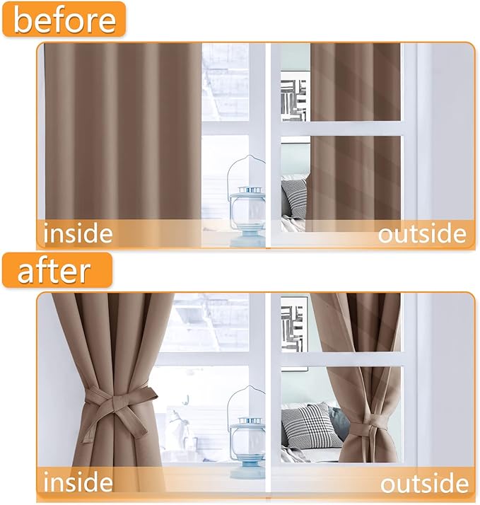 Hiasan RV Blackout Curtains for Bedroom, 52 x 30 Inches Long - Image 4