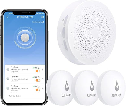 Winees WiFi Water Detector, 3 Pack Water Sensors by WINEES