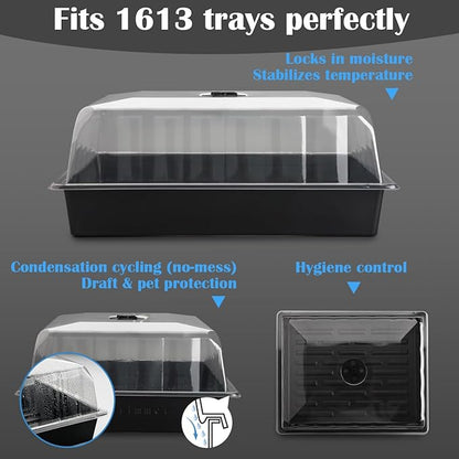 10-Pack Leak-Proof Humidity Domes, Plastic Clear Seed Starter Dome, Seed - Image 5
