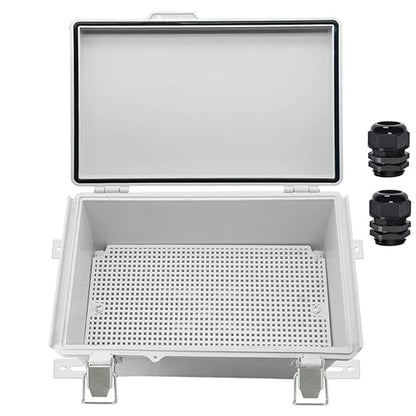 Zulkit Junction Box, IP67 Waterproof Electrical Box Hinged Cover Stainless by Zulkit