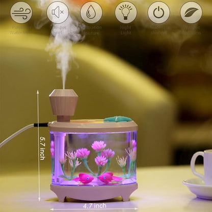 Portable Mini Humidifier, 460ml Cool Mist Small Humidifier, USB Quiet Operation - Image 2