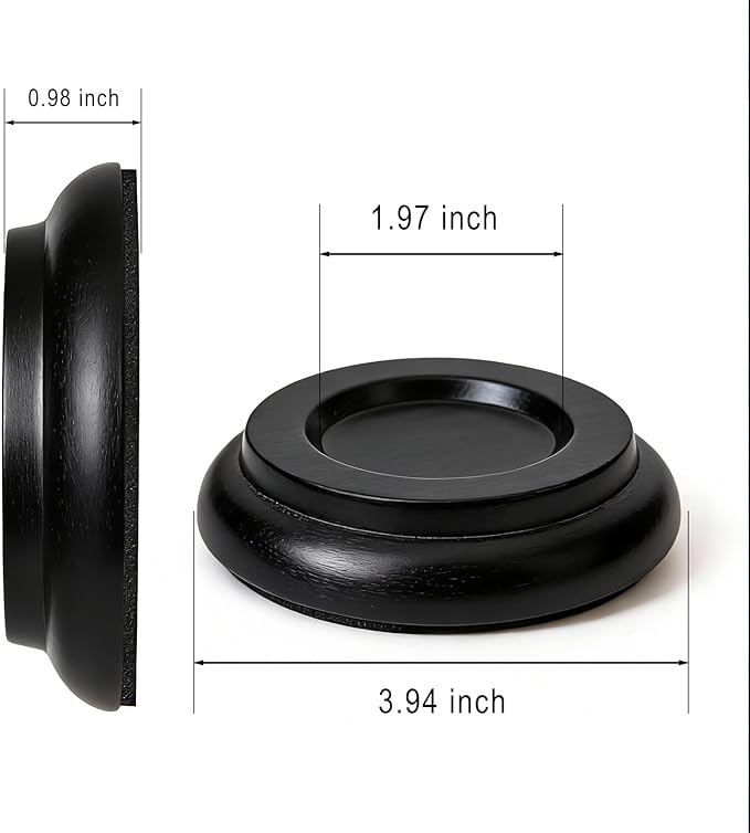 4 Pcs Solid Wood Upright Piano Caster Cups, Non-Slip & Anti-Noise - Image 2