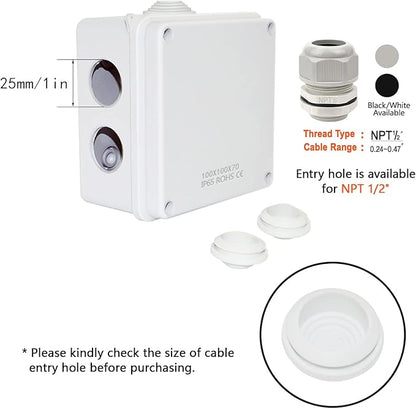 LeMotech ABS Plastic Dustproof Waterproof IP65 Junction Box Universal - Image 5
