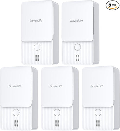 GoveeLife Water Leak Detectors 5 Pack, 100dB Adjustable Audio Alarm and Leak by GoveeLife