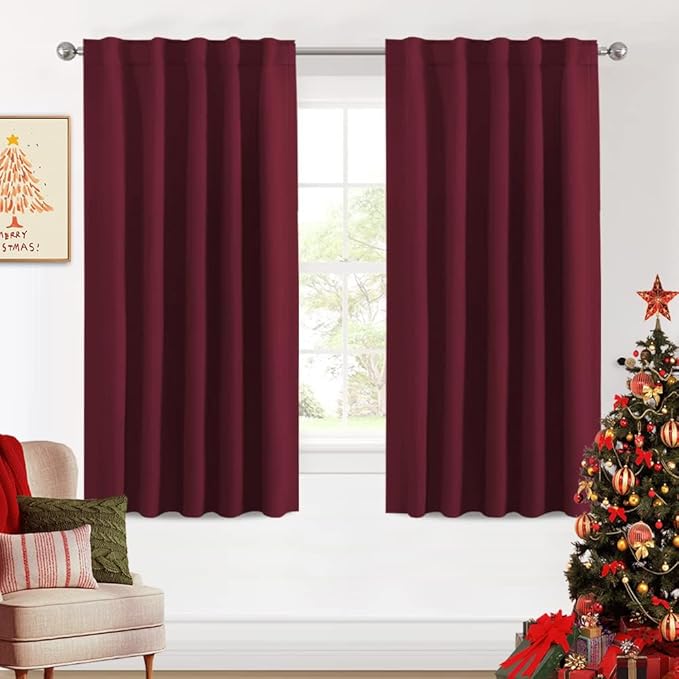 H.VERSAILTEX Christmas Blackout Curtains Thermal Insulated Window Treatment - Image 9