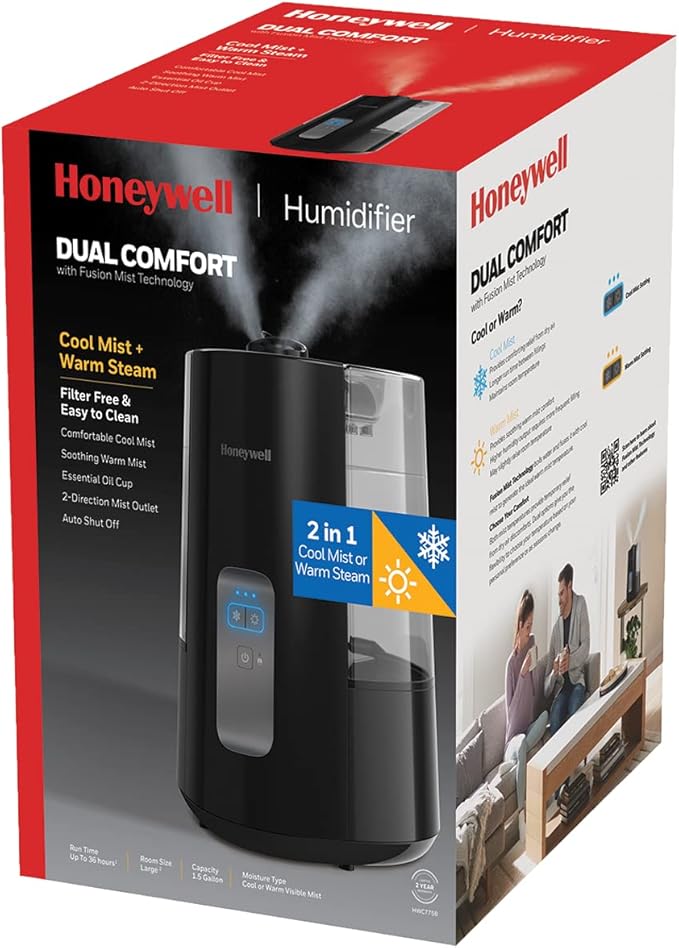 Honeywell Dual Comfort Cool + Warm Mist humidifier. Humidifier - Image 8