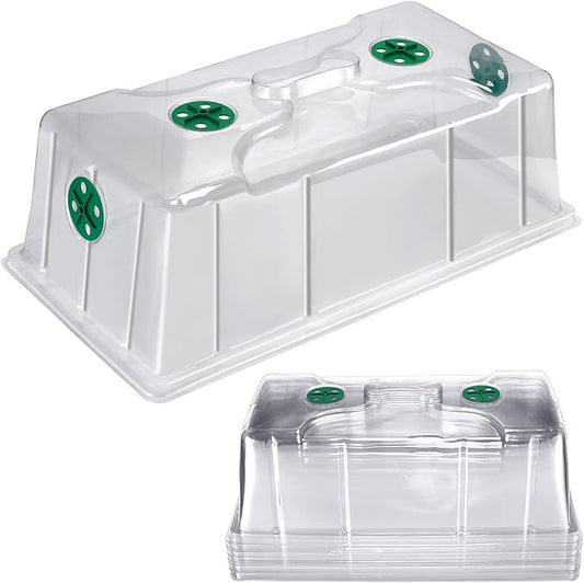 Foaincore 20 Packs 7'' Tall Humidity Vented Domes 1020 Flat Trays Cover Clear by Foaincore