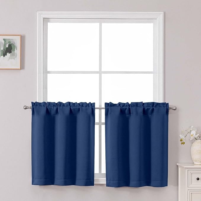 Chyhomenyc Short Blackout Curtains 24 Inch Length by Chyhomenyc