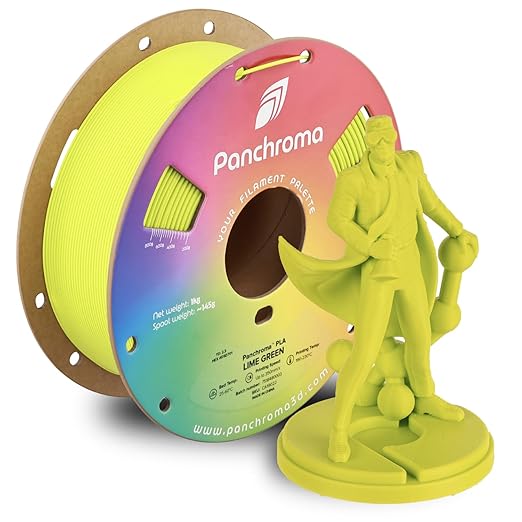 Panchroma PLA Lime Green 3D Printer Filament, 1kg Spool, High Speed Printing by Polymaker
