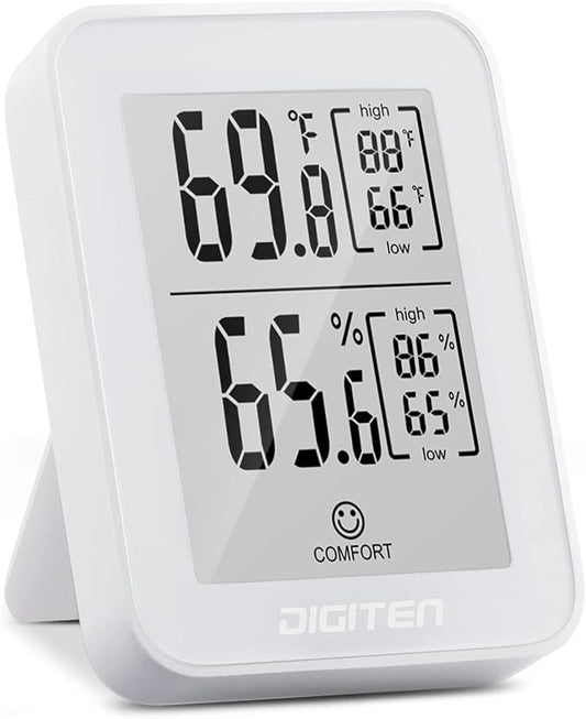 DIGITEN Digital Hygrometer Indoor Thermometer Humidity Meter Rare 360° HD E-Ink by DIGITEN