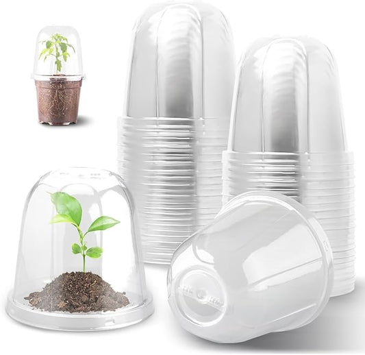 6 Inch Clear Humidity Dome, Reusable Transparent Grow Dome Cover by RooTrimmer
