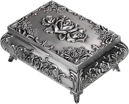 Hipiwe Vintage Metal Jewelry Box Small Trinket Jewelry Storage box by Hipiwe