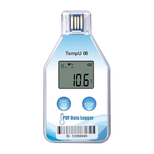 Tzone Temperature Data Logger USB Single Use Temp Recorder 1 Pack, Digital by Tzone