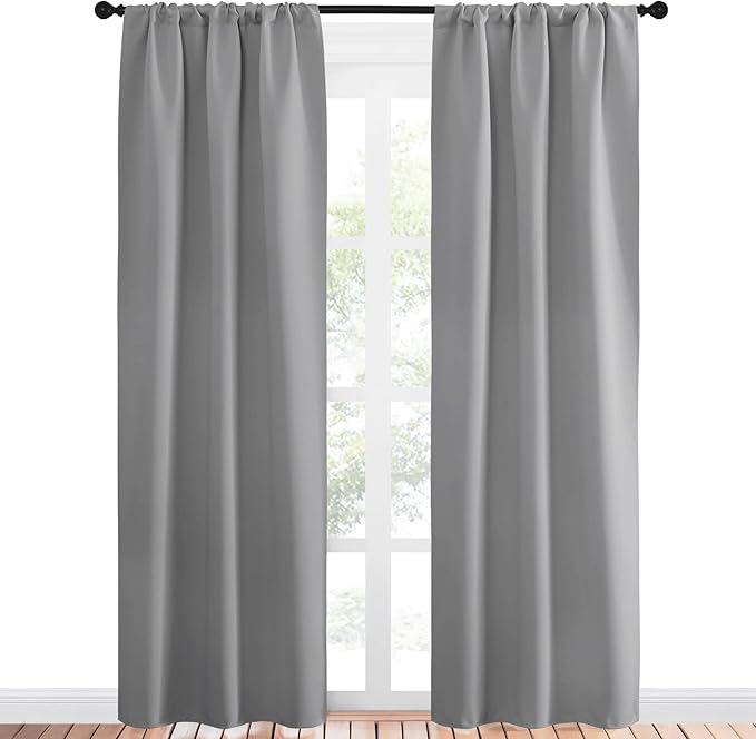 NICETOWN Silver Grey Window Curtains - Image 2