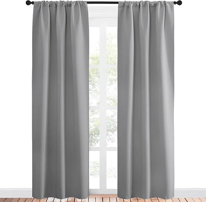 NICETOWN Silver Grey Window Curtains - Image 2