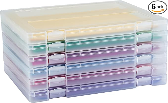 6 Pack A4 Paper Storage Box, 8.5 x 11 Project Case by Mickiewicz