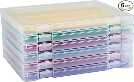 6 Pack A4 Paper Storage Box, 8.5 x 11 Project Case by Mickiewicz