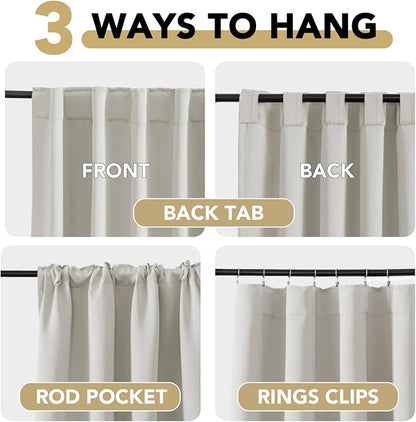 H.VERSAILTEX Blackout Curtains Thermal Insulated Window Treatment Panels Room - Image 4