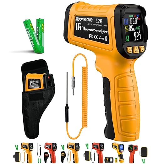 Infrared Thermometer Gun -58°F to 2732°F, IR Temperature Gun by MOONASCEND