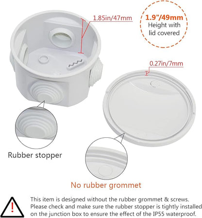 LeMotech Junction Box, ABS Plastic IP55 Water Resistant and Dustproof, - Image 4