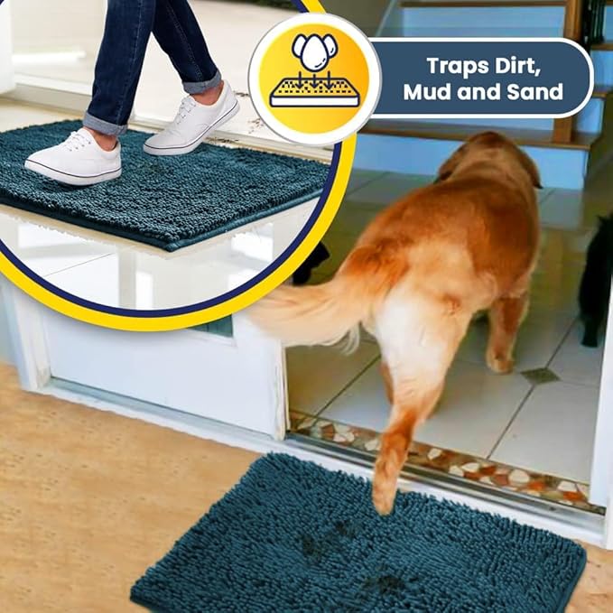 Muddy Mat® Pack of 3 Highly Absorbent Microfiber Dog Door Mat and Pet Rug - Image 3