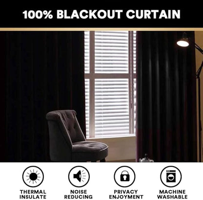 PrinceDeco Blackout Curtains for Living Room 100 Percent Blackout Curtains for - Image 2