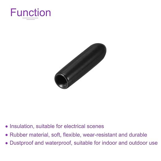 DMiotech 20 Pack 3/32" ID Black Screw Thread Protectors Rubber End Caps Bolt - Image 5