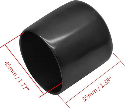 12Pcs Round Rubber End Caps 1-3/4" ID Vinyl Flexible Bolt Chair Foot Covers - Image 2