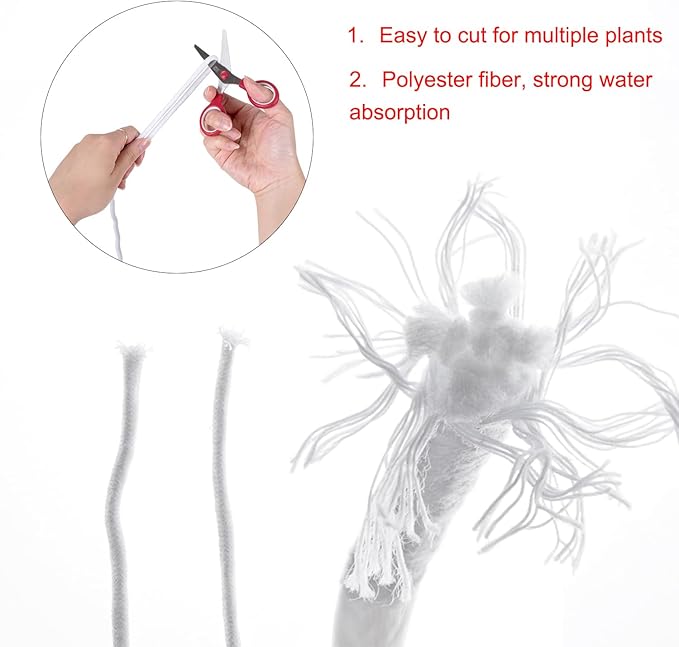 ORIMERC 15ft Self-Watering Capillary Wick Cord Vacation Plant Sitter DIY - Image 8