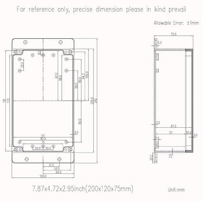 Zulkit Junction Box ABS Plastic Dustproof Waterproof IP65 Universal Electrical - Image 7