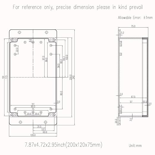 Zulkit Junction Box ABS Plastic Dustproof Waterproof IP65 Universal Electrical - Image 7