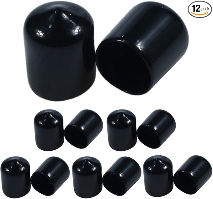 Acocony 9/16 Inch Rubber Cap Round Rubber End Caps PVC Flexible Protector by Acocony