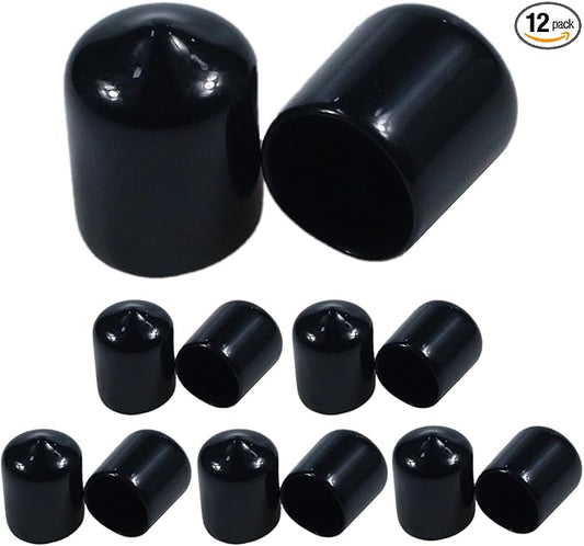 Acocony 9/16 Inch Rubber Cap Round Rubber End Caps PVC Flexible Protector by Acocony