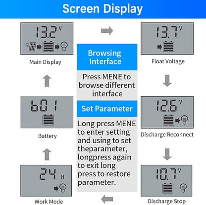 PWM Solar Charge Controller 30A Solar Panel Controller 12V/24V Auto Adjustable - Image 4