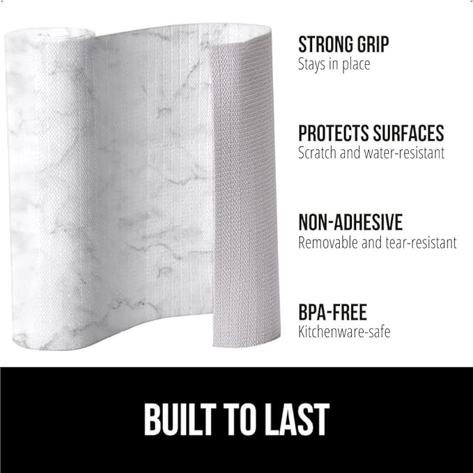 GORILLA GRIP DripGuard Shelf Liner, Non-Adhesive Drawer and Kitchen Cabinet - Image 2